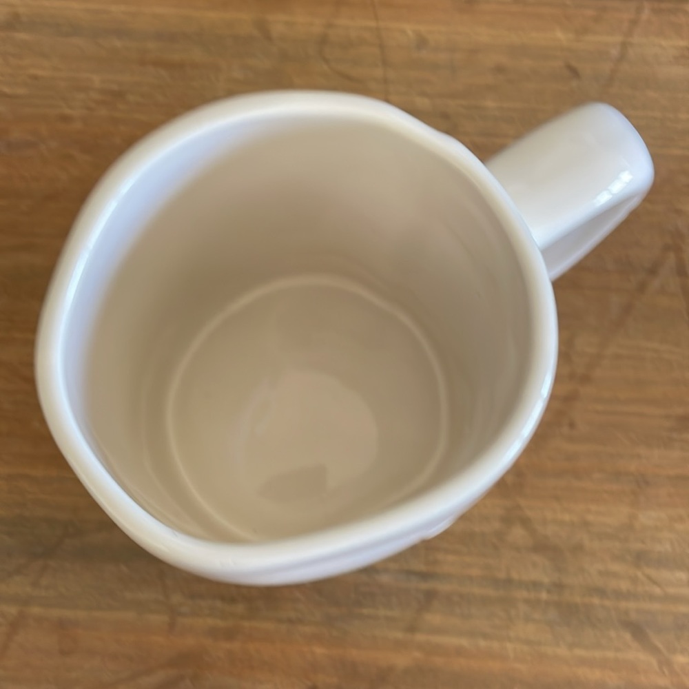 Rae Dunn "Relax" White raised flowers with pink center NWOT (14) - Picture 2 of 4